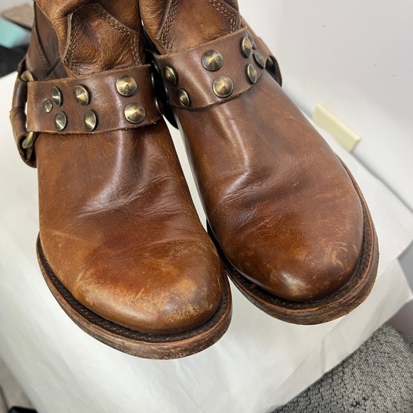 Vintage Brown Leather Ankle Booties - Picture 8 of 10